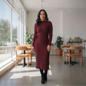 Brand lightweight Burgundy Knit Dress